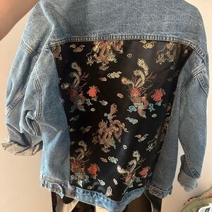 LF Stores Carmar Denim Jacker w jacquard silk